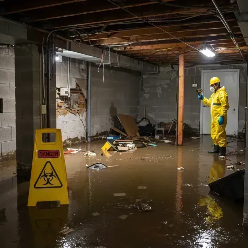 Flooded Basement Electrical Hazard in Dellwood, MO Property