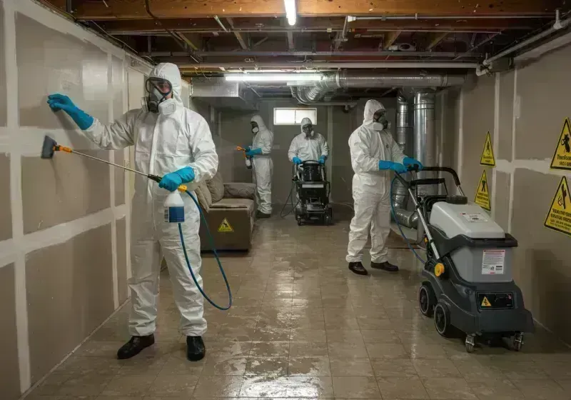 Basement Moisture Removal and Structural Drying process in Dellwood, MO